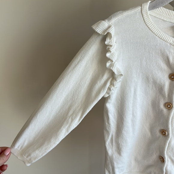 H&M Button Up Ruffle Cardigan 2T - Picture 5 of 13